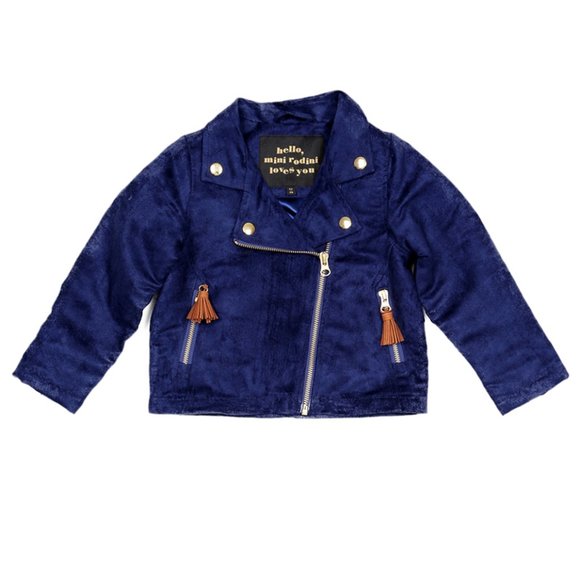 Mini Rodini Biker Jacket Navy - Picture 1 of 5